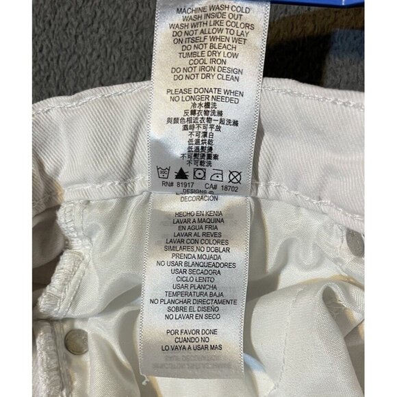 Levis 510 Boys Men’s Skinny Jeans 26x26 12R  Stretch White Denim Red Tab - Picture 7 of 12